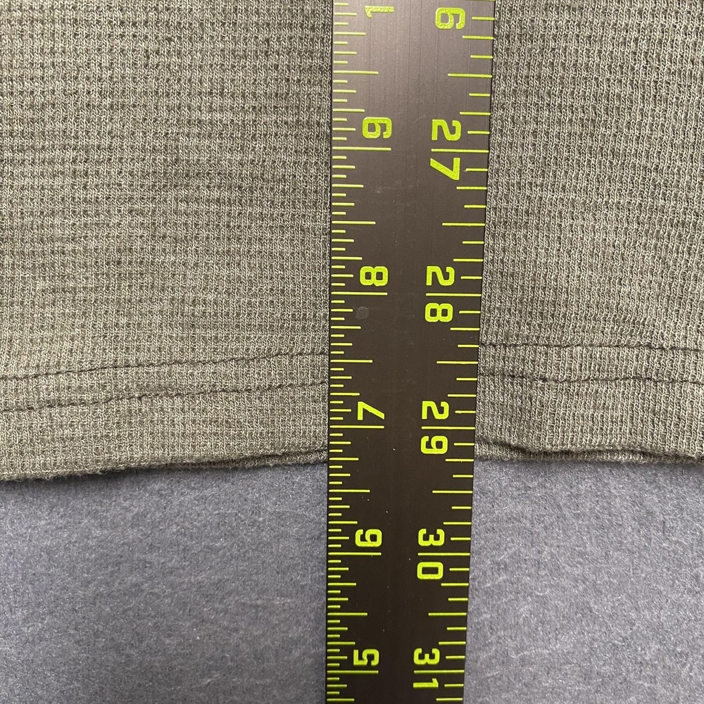 Columbia Shirt Mens 2XL Green Waffle Knit Henley Long Sleeve Thermal‎ Casual - Picture 7 of 8